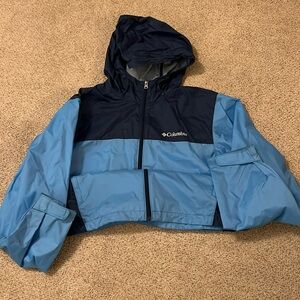 Men’s Columbia windbreaker; 2 toned blue; Size: Medium; like new